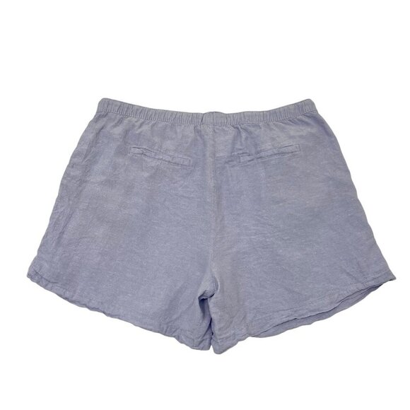 Tahari 100% Linen Pull On Shorts Summer Vacation Beach Lilac Purple size 2X - Picture 4 of 5